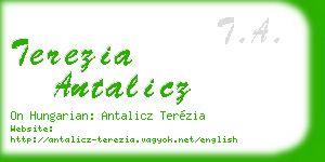 terezia antalicz business card